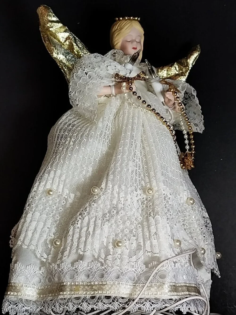 Lighted Porcelain Angel Tree Topper